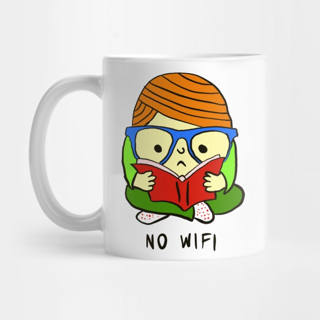 Bookworm No Wifi Funny Graphic Gift by BadDesignCo